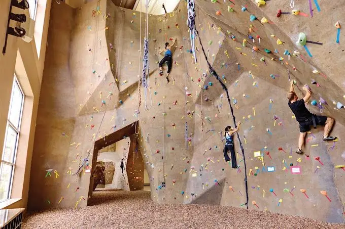 indoor gym rock wall
